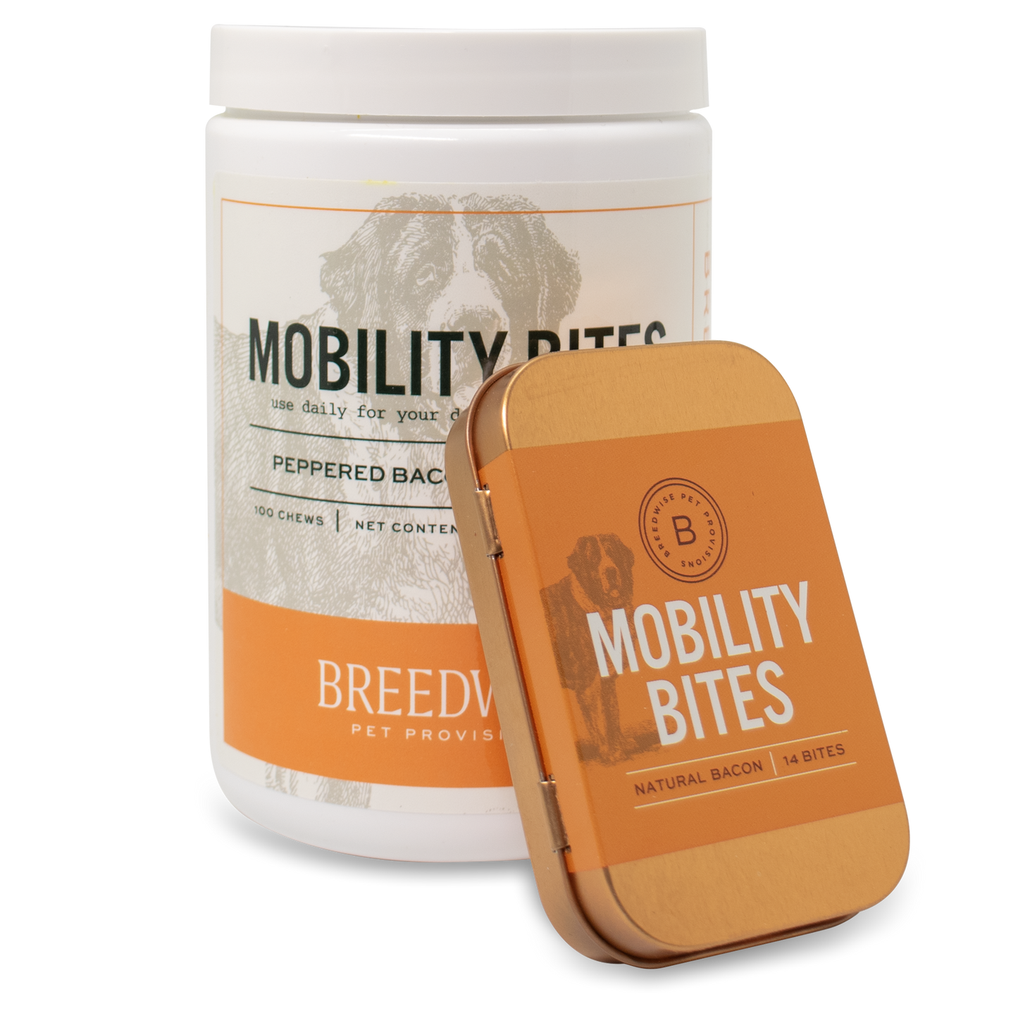 Breedwise Mobility Bites 100-count jar